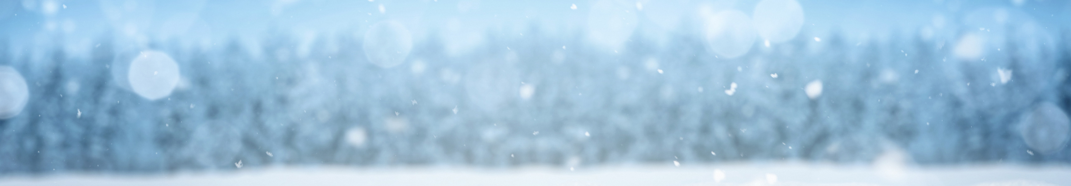 Verschneite Winterlandschaft mit Schneeflocken