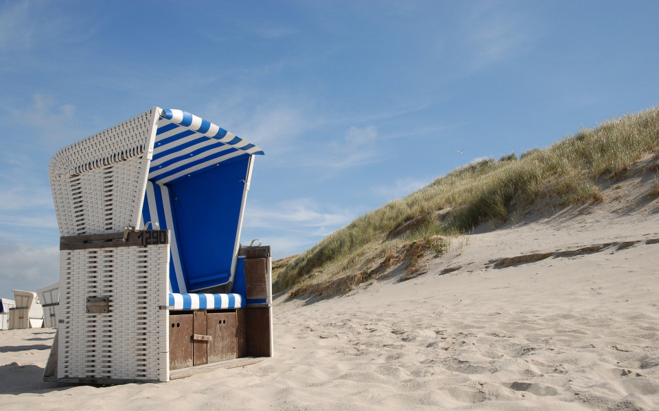 Strandkorb an der Nordsee