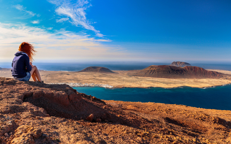 Frau auf La Graciosa