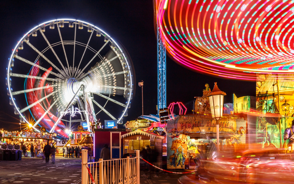 Winter Wonderland im Hyde Park in London zur Winterzeit