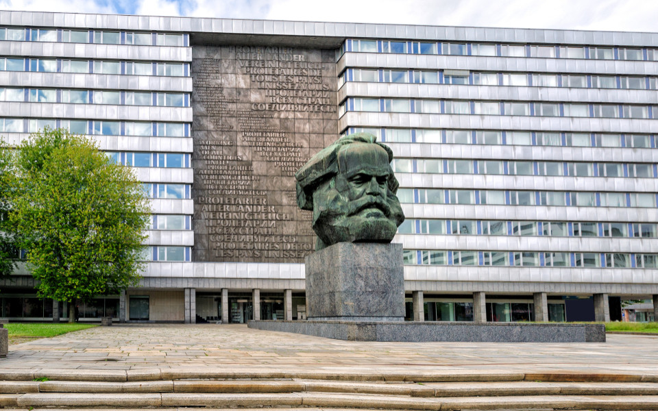 Das Karl-Marx-Denkmal in Chemnitz
